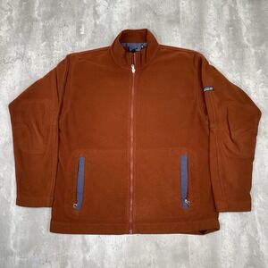 Vintage Patagonia Synchilla Fleece Jacket Men's Medium Orange Full Zip Granola